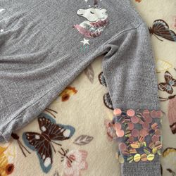 Girls Unicorn Sweatshirt Sweater 