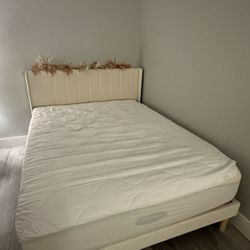 Beige Bed Frame (Queen)