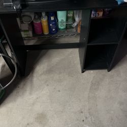 Wooden Desk With Cubbies 