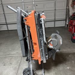 RIDGID 10” Tile Saw w/ Stand – Like New (Used 1 Job) + Extra Blades