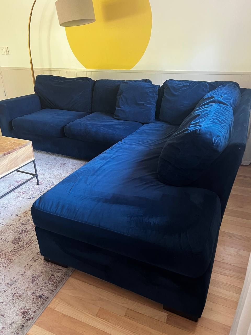 FREE LARGE Blue Sectional Sofa 