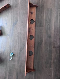 Wooden heart shelf