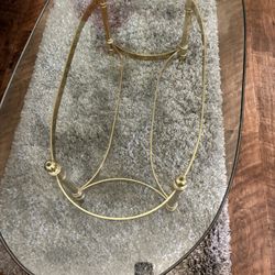 Glass And Brass Coffee Table