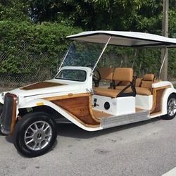 2026 Woody California Roadster LSV Golf Cart 6 Passenger Seat STREET LEGAL LIMO