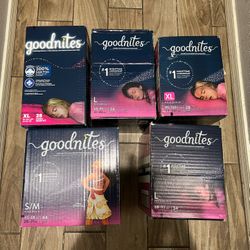 Goodnites Underwear $20 Each  $20 Cada. Caja 