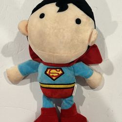 DC Comics 9" Superman Plush Figure Dog Toy Squeaker Fun Red Blue fetch