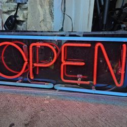 Open Neon Sign