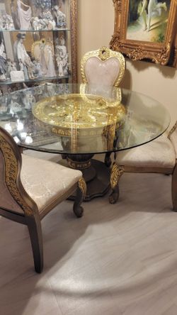 Glass Dining table and chairs