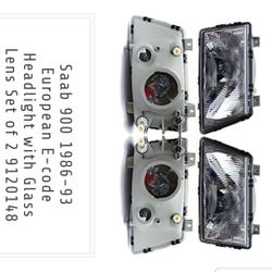 Saab C900 E CODE headlight assemblies