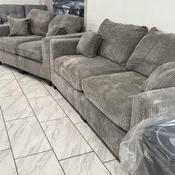 🛋️ NEW!! Corduroy Sofa & Love seat STILL IN BOX 📦 