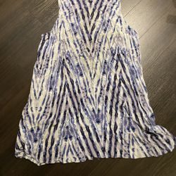 Ava & Viv No Sleeve White / Blue Dress