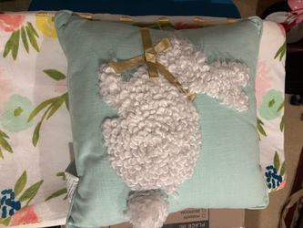 Bunny throw pillow
