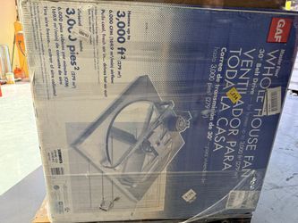 New In Box Master Flow 6000 CFM 30 in. Belt Drive Deluxe Whole House Fan with Shutter