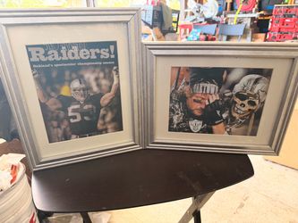 Oakland Raiders Framed Photos Set of 2