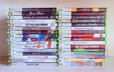32 Xbox 360 Games (Protective Sleeved Cases)