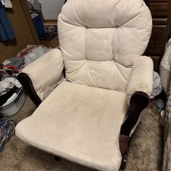 Rocking Chair with Off white Cution.