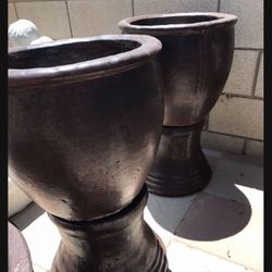 New Flower Pots Made Out Of Cement Perfect Gift 