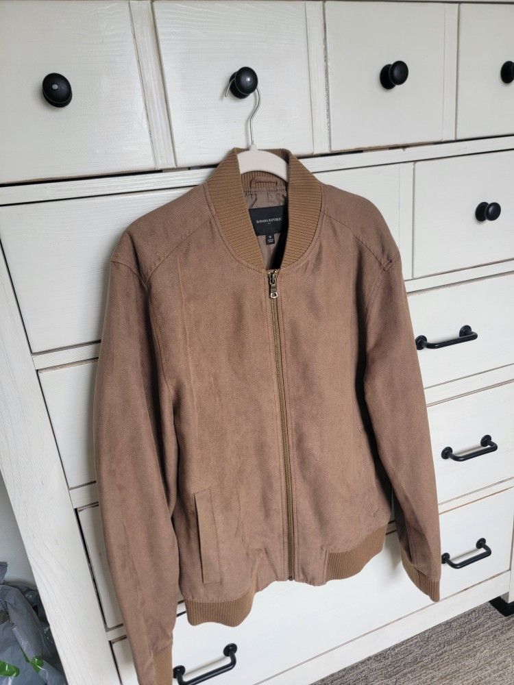 Vegan Suede Bomber Jacket Banana Republic