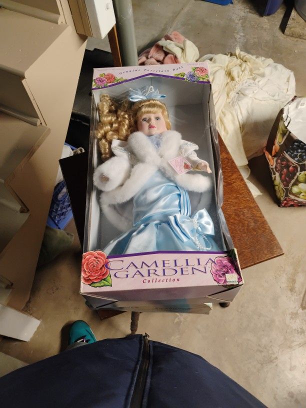 Porcelain Camellia Garden Doll