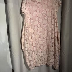 Yipinyivhu lace bodycone midi dress Side pockets  Pink salmon  XL