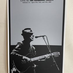 LEONARD COHEN 2009 OAKLAND CONCERT POSTER