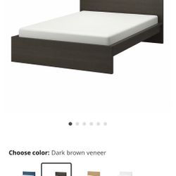 IKEA Malm Full Bed And Nightstand