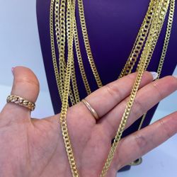 Cadena Corte Brillo Oro 10 Kt 5 Mm 