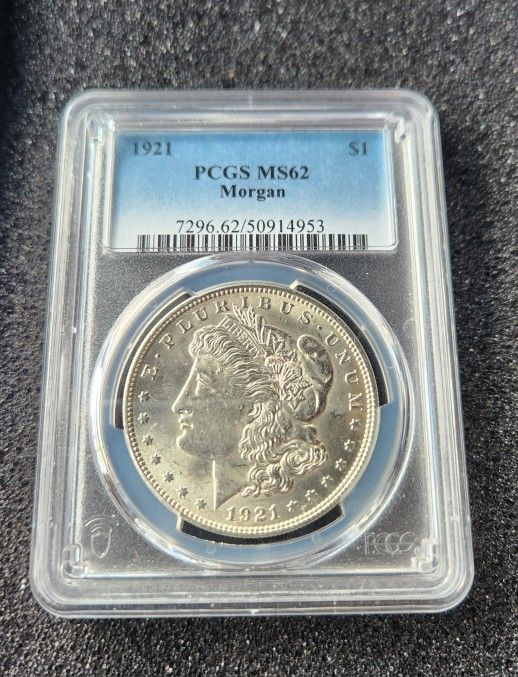 1921 Morgan Silver Dollar PCGS MS62