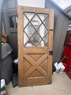 Entry door Mid century 36 X 80 needs refinishing