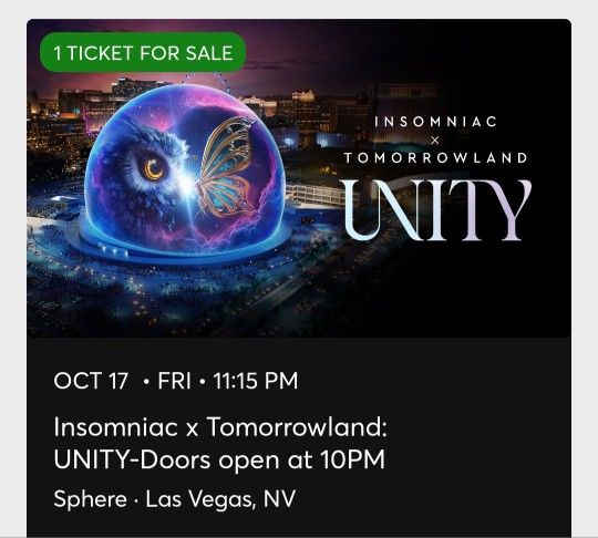 Insomniac X Tomorrowland Ticket For The Sphere