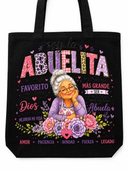 abuelita canva tote bag