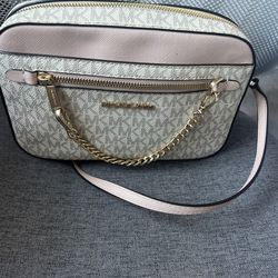 Michael Kors Pink and White Bag