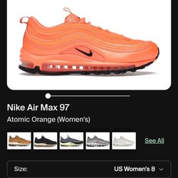 Nike Wmns Air Max 97 'Atomic Orange'
Used
Size 8.5