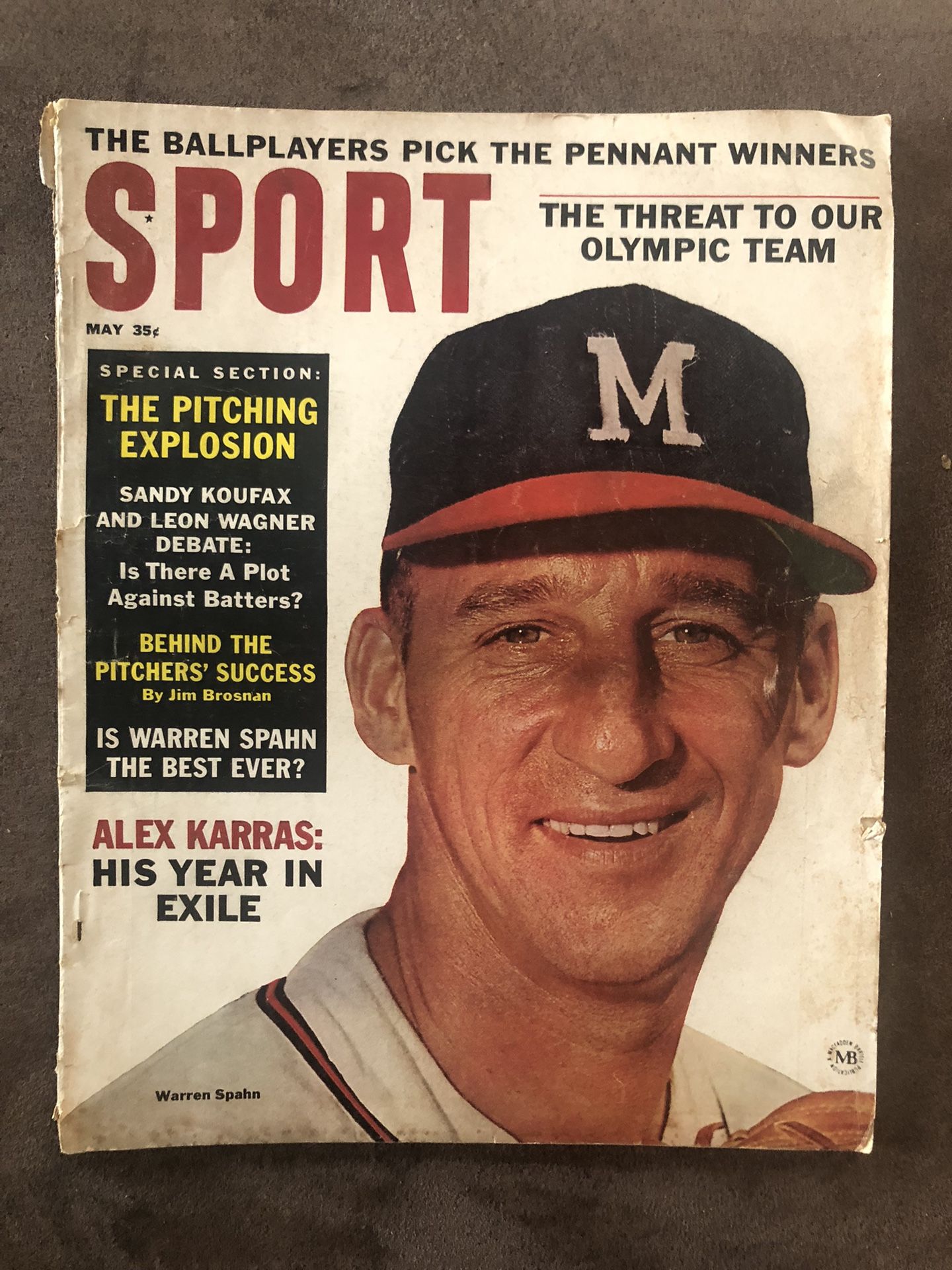 Vintage Sport Magazine May 1964-Boston Celtics-Spahn-Koufax-Kara’s-Great Advertising-Stories-Photos.