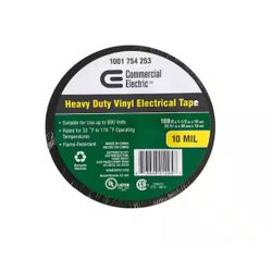 Commercial Electric 1-1/2 in. x 108 ft. Heavy Duty Tape, Black=Tools-227