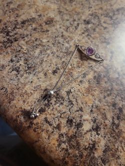 Daniel's Jewlers pink sapphire and diamond bracelet