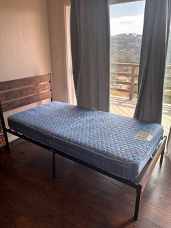Twin Bed Frame with Mattress