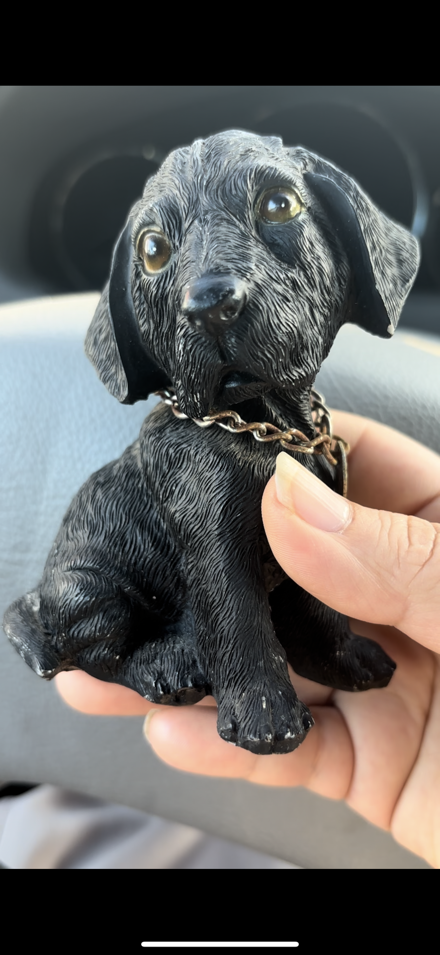 Vintage Black Labrador Retriever Figurine
