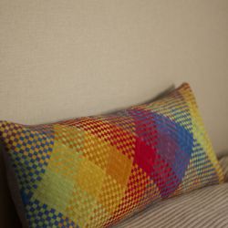 Woven Leather Bolster Pillow