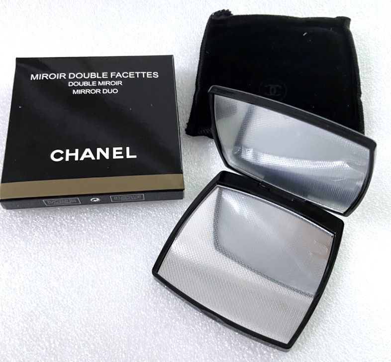 chanel double compact mirror vintage