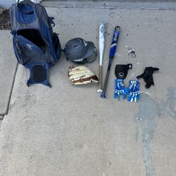 Various Girls Softball Gear