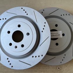 Chevy Camaro 10-11-12-13-14-15 Rear Geomet Drill Slot Rotors Ceramic Pads 