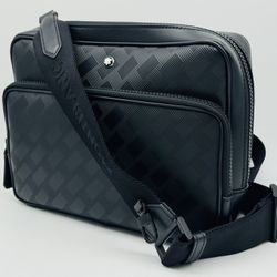 MONTBLANC EXTREME 3.0 BLACK LEATHER MINI MESSENGER CROSSBODY BAG 13025 NEW $1325