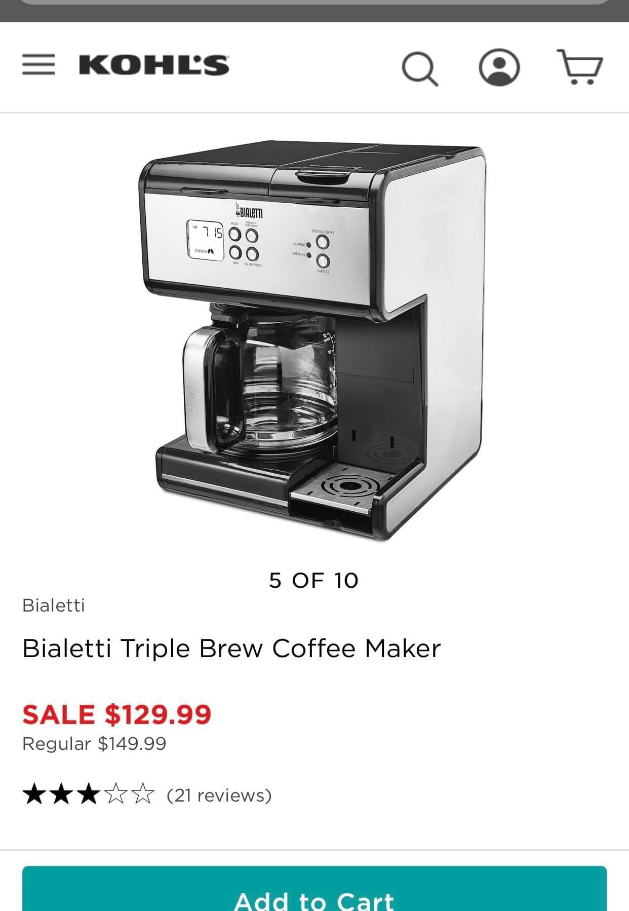 Coffe maker $50 and fountain $80