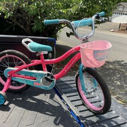Child Kid Children Bike 16” Wheels With Training Wheels Bicycle Tricycle Trike in Good Condition