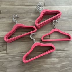 Set Of 35 Girls Pink Slim Line Hangers