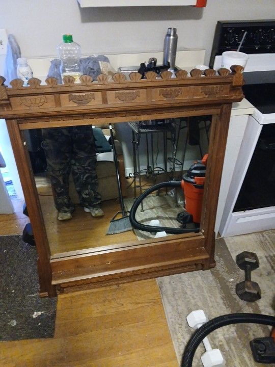 Old Dresser Mirror In Remarkable For Its Age