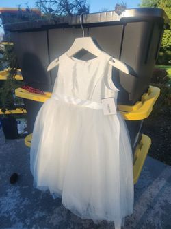 off white dress for little girl size 4 