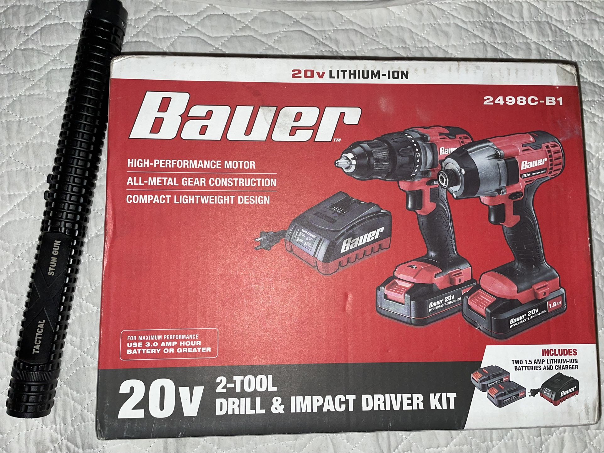 Bauer 2-tool Drill & Impact Driver Kit