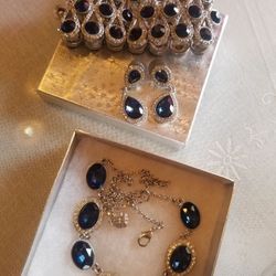 Sapphire silver set (Bracelet Only!!) 